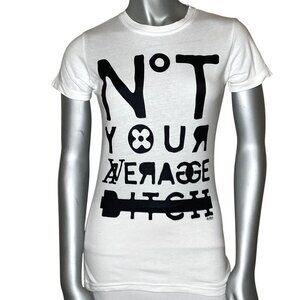HLZBLZ "Not Your Average ..." White / Black Novelty Designer Logo T-Shirt S